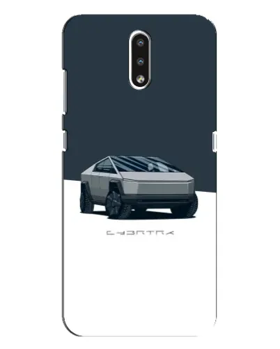 Чехол для Nokia 2.3 с картинкой «Серебристый Cybertruck Tesla»