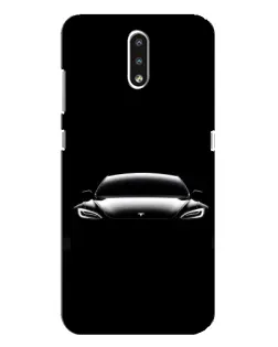 Чехол для Nokia 2.3 с картинкой «Фары Tesla Night»