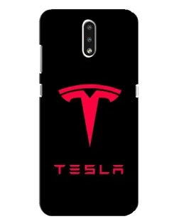 Чехол для Nokia 2.3 с картинкой «Tesla Red Logo»