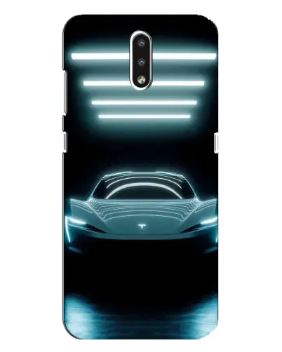 Чехол для Nokia 2.3 с картинкой «Tesla в неоне»