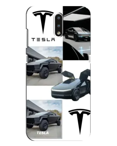 Чехол для Nokia 2.3 с картинкой «Коллаж Cybertruck Tesla»