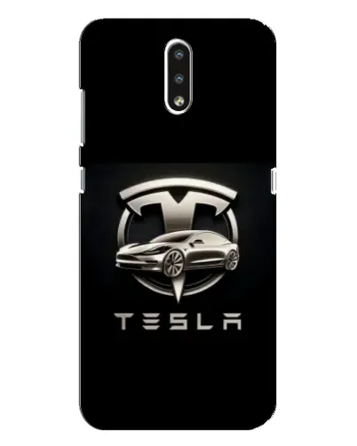 Чехол для Nokia 2.3 с картинкой «Tesla — серебристое авто»