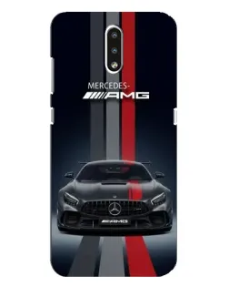 Чехол для Nokia 2.3 с картинкой «Mercedes — белый карбон»