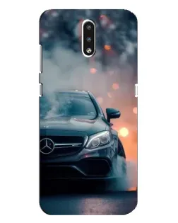 Чехол для Nokia 2.3 с картинкой «Mercedes — ночной город»