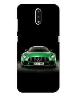 Чехол для Nokia 2.3 с картинкой «Mercedes — неоновый лого»