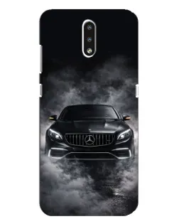 Чехол для Nokia 2.3 с картинкой «Mercedes в дыму»