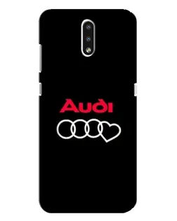 Чехол для Nokia 2.3 с картинкой «Логотип Audi Heart»