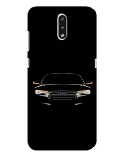 Чехол для Nokia 2.3 с картинкой «Audi — ночной контур»