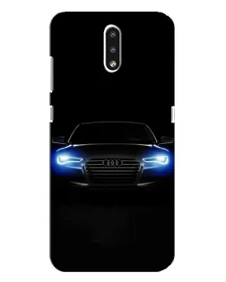Чехол для Nokia 2.3 с картинкой «Audi в неоне»