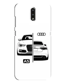 Чехол для Nokia 2.3 с картинкой «Audi — контрастный дизайн»
