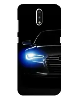 Чехол для Nokia 2.3 с картинкой «Неоновый взгляд Audi»
