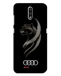 Чехол для Nokia 2.3 с картинкой «Графика — пантера и Audi»