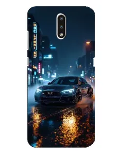 Чехол для Nokia 2.3 с картинкой «Ночной город и Audi»