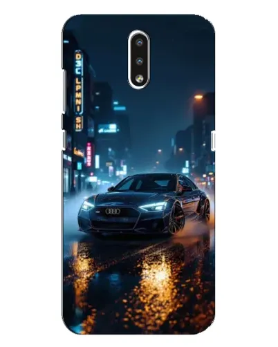 Чехол для Nokia 2.3 с картинкой «Ночной город и Audi» Чехол для Nokia 2.3 с картинкой «Ночной город и Audi»