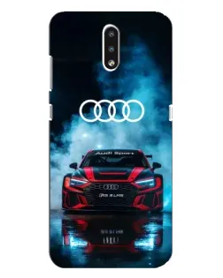 Чехол для Nokia 2.3 с картинкой «Audi Sport — неон»