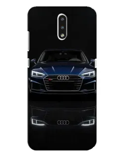 Чехол для Nokia 2.3 с картинкой «Audi — ночное отражение»