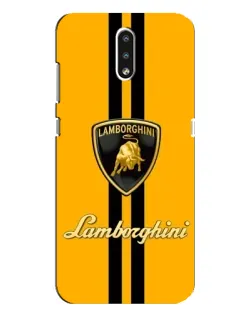 Чехол для Nokia 2.3 с картинкой «Lamborghini Stripe желтый»