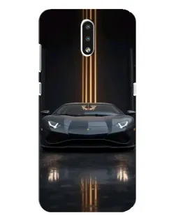 Чехол для Nokia 2.3 с картинкой «Lamborghini золотые линии»