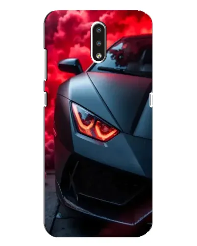 Чехол для Nokia 2.3 с картинкой «Lamborghini красное сияние»