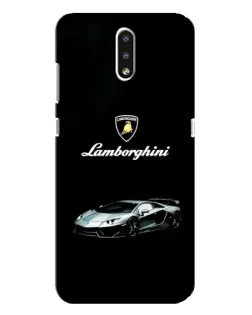 Чехол для Nokia 2.3 с картинкой «Логотип Lamborghini классика»