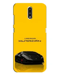 Чехол для Nokia 2.3 с картинкой «Lamborghini Huracan черный»