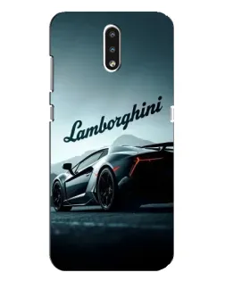 Чехол для Nokia 2.3 с картинкой «Классическая надпись Lamborghini»
