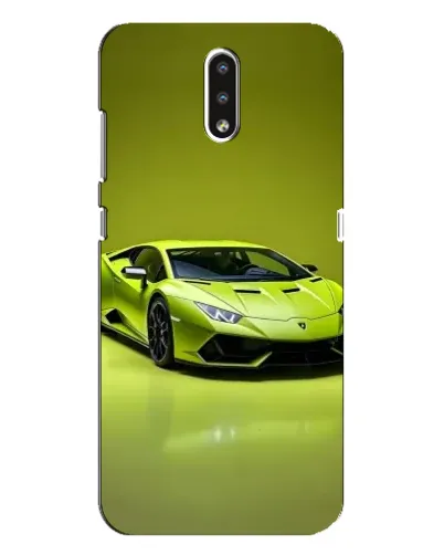 Чехол для Nokia 2.3 с картинкой «Салатовый Lamborghini Huracan»