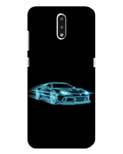Чехол для Nokia 2.3 с картинкой «Неоновый контур Lamborghini»
