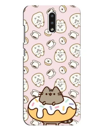 Чехол для Nokia 2.3 с картинкой «Пушин на пончике»