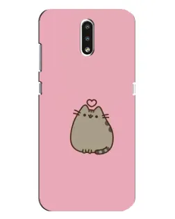 Чехол для Nokia 2.3 с картинкой «Pusheen сердце»