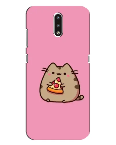 Чехол для Nokia 2.3 с картинкой «Пушин с пиццей»