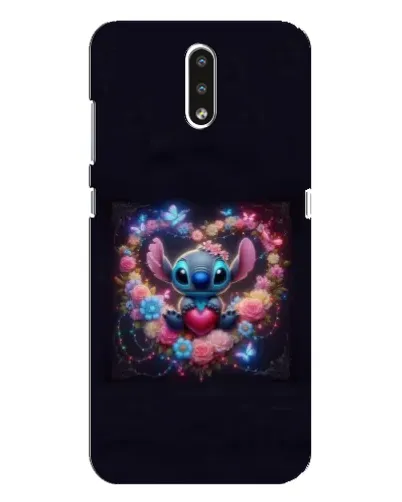 Чехол для Nokia 2.3 с картинкой «Stitch в цветах»
