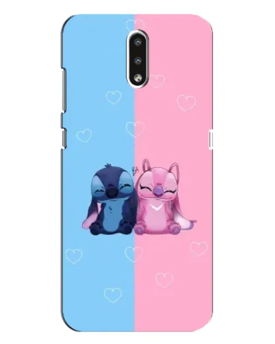 Чехол для Nokia 2.3 с картинкой «Stitch и Angel Love»