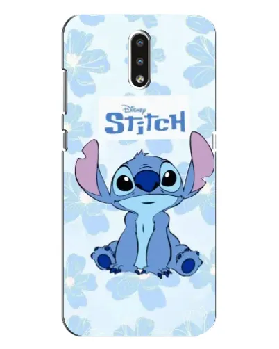 Чехол для Nokia 2.3 с картинкой «Stitch среди цветов»