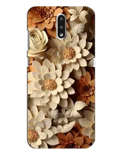Чехол для Nokia 2.3 с картинкой «Бежевый флористический декор»