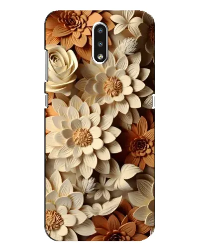 Чехол для Nokia 2.3 с картинкой «Бежевый флористический декор» Чехол для Nokia 2.3 с картинкой «Бежевый флористический декор»