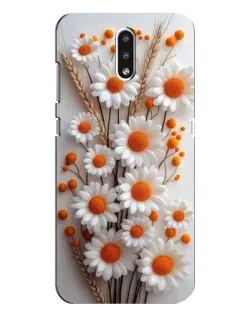 Чехол для Nokia 2.3 с картинкой «Белые сухоцветы»