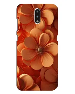 Чехол для Nokia 2.3 с картинкой «Оранжевый макро цветок»