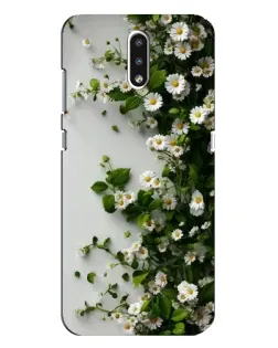 Чехол для Nokia 2.3 с картинкой «Ветка мелких белых цветов»