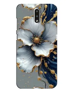 Чохол для Nokia 2.3 з картинкою «Біла квітка та золотий флюїд» Чохол для Nokia 2.3 з картинкою «Біла квітка та золотий флюїд»