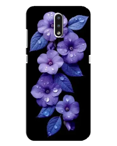 Чехол для Nokia 2.3 с картинкой «Фиолетовые цветы с росою» Чехол для Nokia 2.3 с картинкой «Фиолетовые цветы с росою»