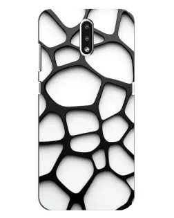 Чехол для Nokia 2.3 с картинкой «Белая объемная сетка»
