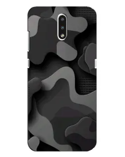 Чохол для Nokia 2.3 з картинкою «Темний абстрактний камуфляж»
