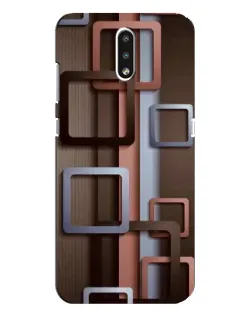 Чохол для Nokia 2.3 з картинкою «Коричневі об'ємні квадрати»