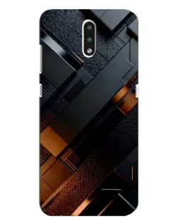 Чохол для Nokia 2.3 з картинкою «Чорні геометричні блоки»