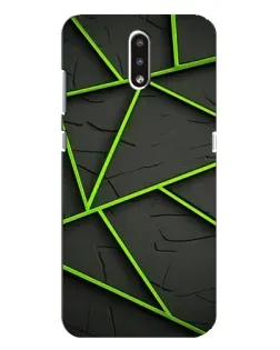 Чохол для Nokia 2.3 з картинкою «Зелені геометричні лінії»