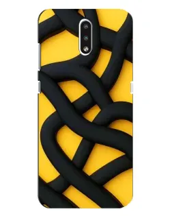 Чохол для Nokia 2.3 з картинкою «Чорне жовте переплетення»