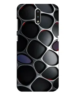 Чохол для Nokia 2.3 з картинкою «Об'ємна темна решітка»