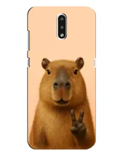 Чехол для Nokia 2.3 с картинкой «Капибара виктория»