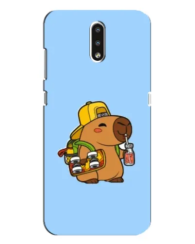 Чехол для Nokia 2.3 с картинкой «Капибара на скейте»
